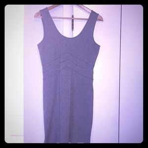 Grey, Knit, Tank Dress w/ Crisscross Detail
